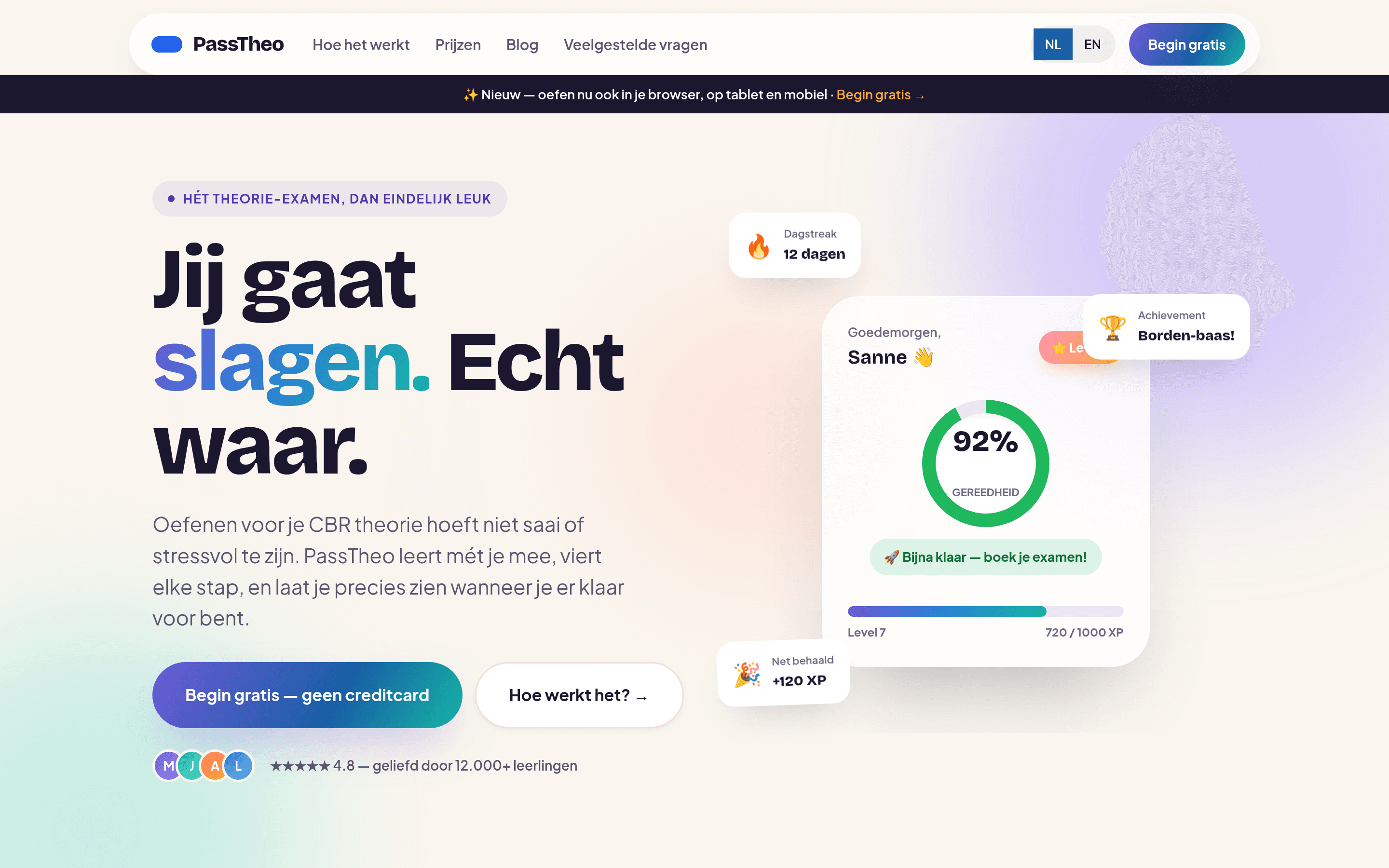 PassTheo marketing website