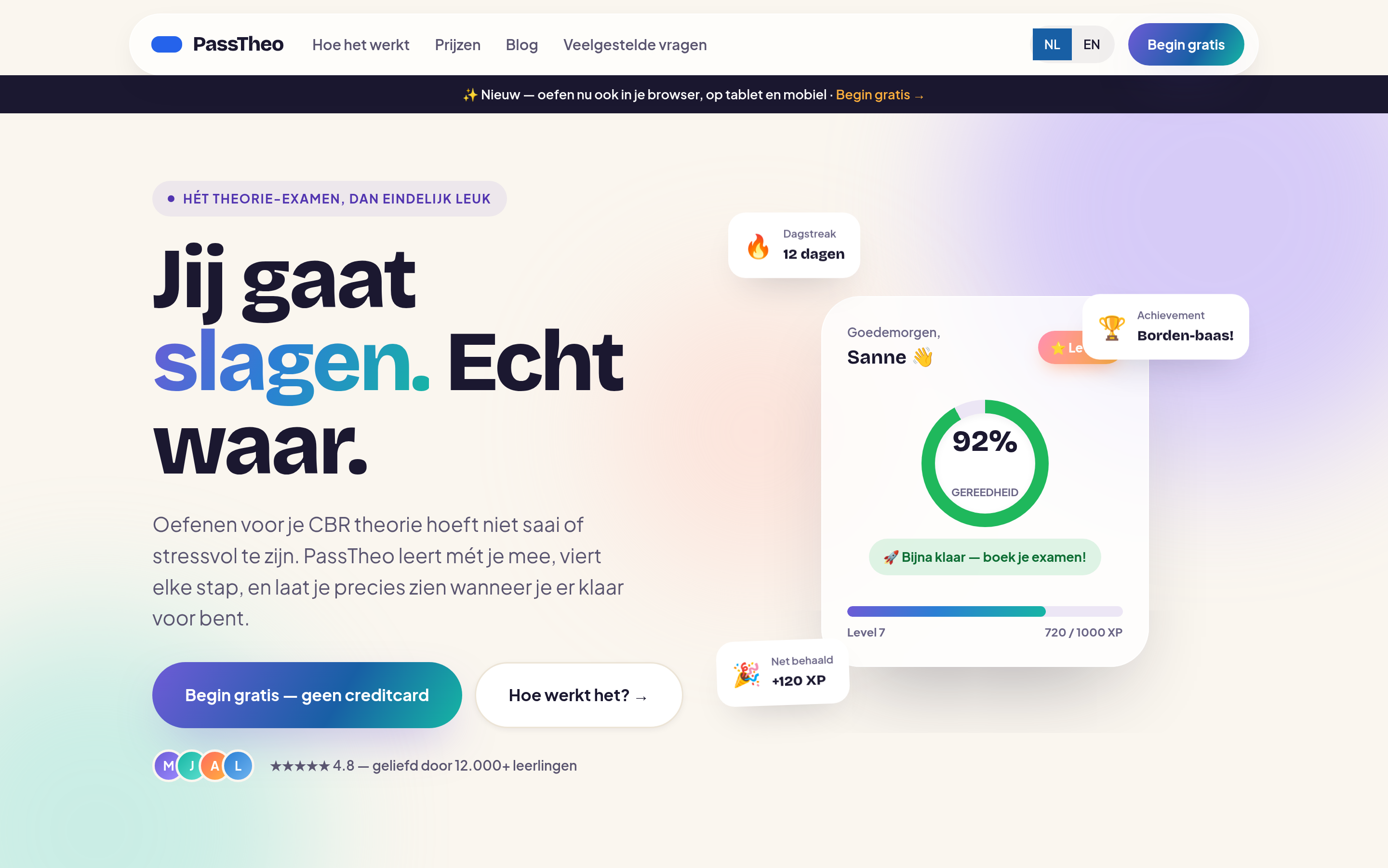 PassTheo marketing website